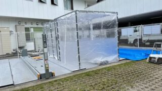 ジャバラテントを施工