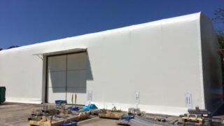 テント倉庫を施工