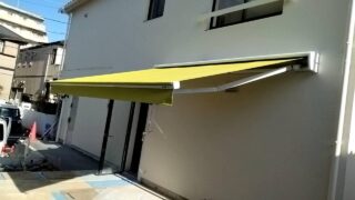 オーニングテントを一般住宅に施工