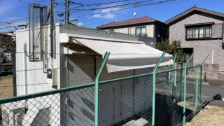 オーニングテントを環境大気測定局に施工｜東京都多摩市