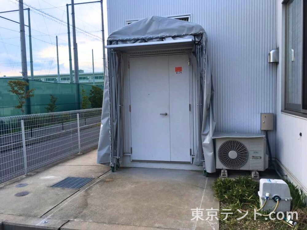 キャスター式テント屋根