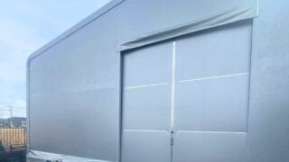 テント倉庫の生地張り替えを施工