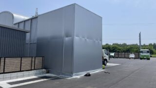 間仕切り壁を駐車場に施工